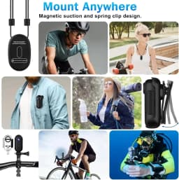 JETO H88 4K Body Camera, 128GB Memory Card, Magnetic Mount, Waterproof Case, Black - Thumbnail 7