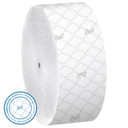 Scott Professional Coreless High-Capacity Jumbo Roll Toilet Paper, Bulk (07006), 2-Ply, Elevated Design, Septic Safe, White (12 Rolls at 1,150' Each - Thumbnail 3