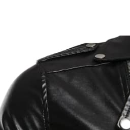 UQJfacai Mens Faux Leather Jacket Lapel Collar Zip Up Cropped Jackets Motorcycle Lightweight Fashion Casual Outerwear with Pockets - Thumbnail 3