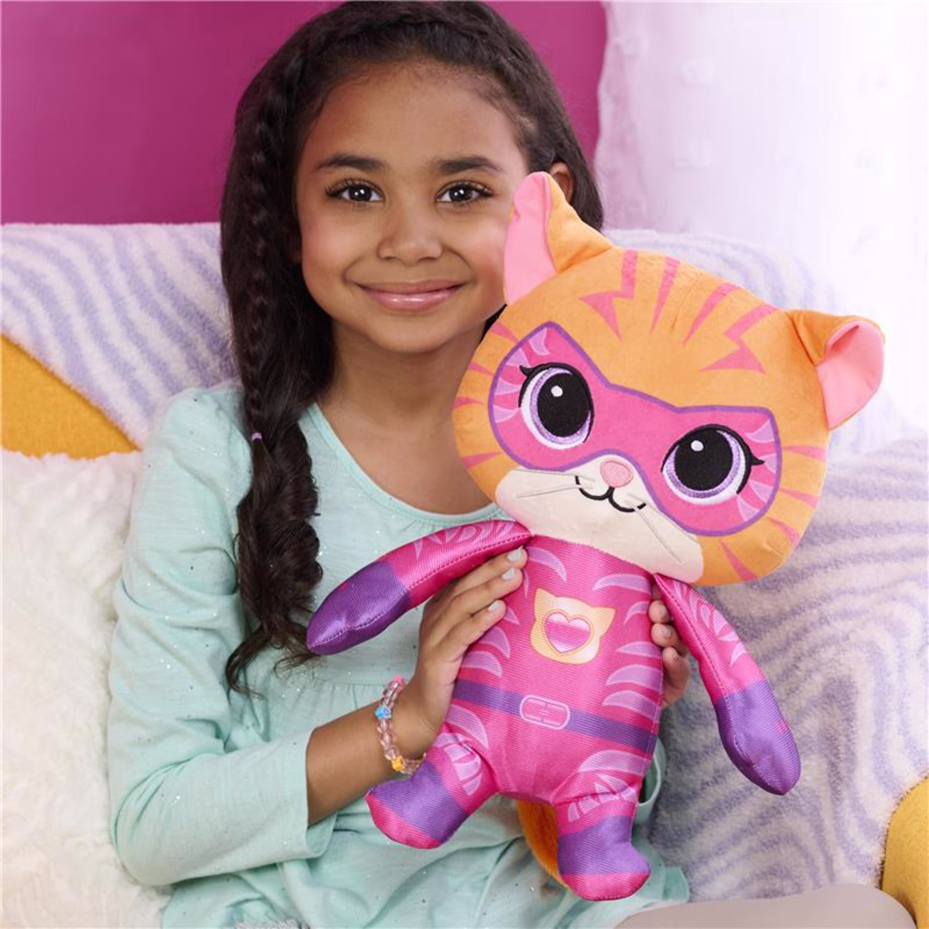 Disney Jr. SuperKitties 15-inch Large Plush Ginny Stuffed Animal, Toy for Kids Ages 2 and up - Thumbnail 3