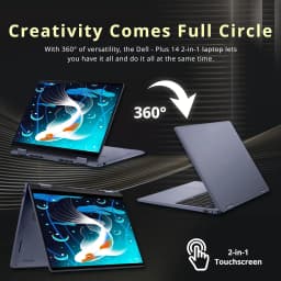 Dell 14" 2K 2-in-1 Touchscreen Laptop, AMD Ryzen AI 7 350, 16GB RAM, 2TB Storage (1TB SSD+1TB Dock Station Set) - Thumbnail 6