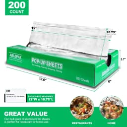 Alpacasso Pre-Cut Aluminum Foil Sheets,12x10.75 Inches,200 Sheets - Thumbnail 2