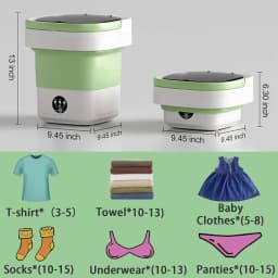 Daretodo Portable Washing Machine, 13L High-Capacity for Underwear, Baby Clothes and Socks,Complimentary drain basket and drain pipe,for family - Thumbnail 3
