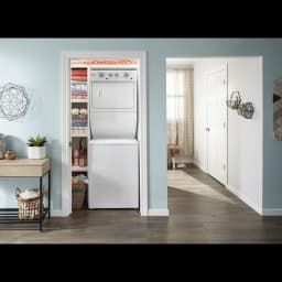 Whirlpool WGT4027HW 27 Inch Gas Stacked Laundry Center with 9 Wash Cycles - Thumbnail 3