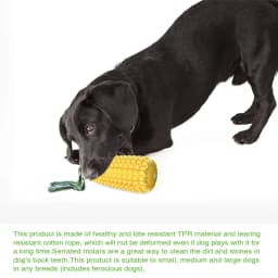 LosFong Ultra-Durable Dog Chew Toys for Aggressive Chewers - Indestructible Corn Cob Design with Squeaker, Tough Puppy Teething Toys for Small - Thumbnail 5