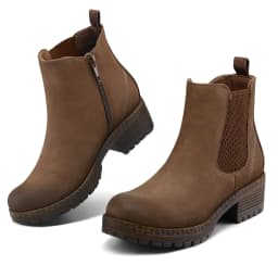 Bocca Women's Dark Brown Chelsea Boots Chunky Heel Ankle Booties Size 9 - Thumbnail 4