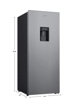Galanz 6.5 Cu Ft Compact Refrigerator with Water Dispenser – Single Door Mini Fridge, Stainless Steel Look, ENERGY STAR - Thumbnail 2