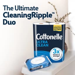 Cottonelle Ultra Clean Toilet Paper, 12 Mega Rolls - Thumbnail 7