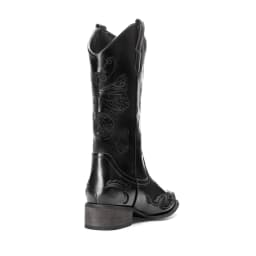 DREAM PAIRS Women's Cowboy Boots Mid Calf Cowgirl Boots Embroidery Stitched Square Toe Western Boots - Thumbnail 3