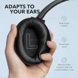 Soundcore Anker Life Q20 Hybrid Active Noise Cancelling Headphones, Wireless Over Ear Bluetooth Headphones, 60H Playtime, Hi-Res Audio, Deep Bass - Thumbnail 3