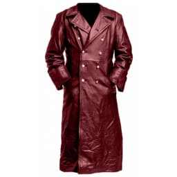 ZVNAΖH Slim Fit Long Leather Jacket Men, Vintage Leather Jacket Medieval Coat Jacket, Big and Tall Leather Jackets for Men, Sizes M-5XL - Thumbnail 2