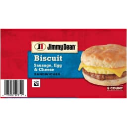 Jimmy Dean Frozen Breakfast Sandwich, Sausage Egg & Cheese Biscuit, 8 Count - Thumbnail 16