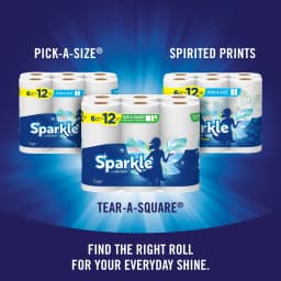 Sparkle Tear-a-Square Paper Towels, 6 Double Rolls - Thumbnail 8