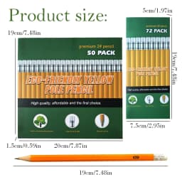 72PCS/Set Unsharpened Natural Wood Pencils, Blank Wooden Drawing Pencils for Office Drafting, DIY Crafts & General Sketching - Thumbnail 3