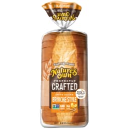 Nature's Own Perfectly Crafted Brioche Style Bread Loaf, Thick Sliced Non-GMO Brioche Bread, 22 oz Loaf - Thumbnail 1