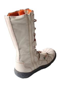 TMA EYES Strape-Accent Washed PU Leather Flat Women's Boot with Plus Size - Thumbnail 6