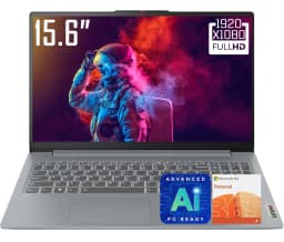 Lenovo IdeaPad Slim 3i Laptop, 15.6" FHD 1920 x 1080 LCD Display, Intel N150, Win 11 Home (8GB DDR5 RAM - 128GB UFS) - Thumbnail 1
