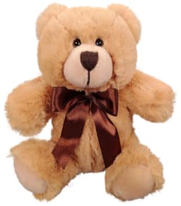 Anico Plush Teddy Bear, Stuffed Animal, Honey Brown, 8 Inches Tall - Thumbnail 1