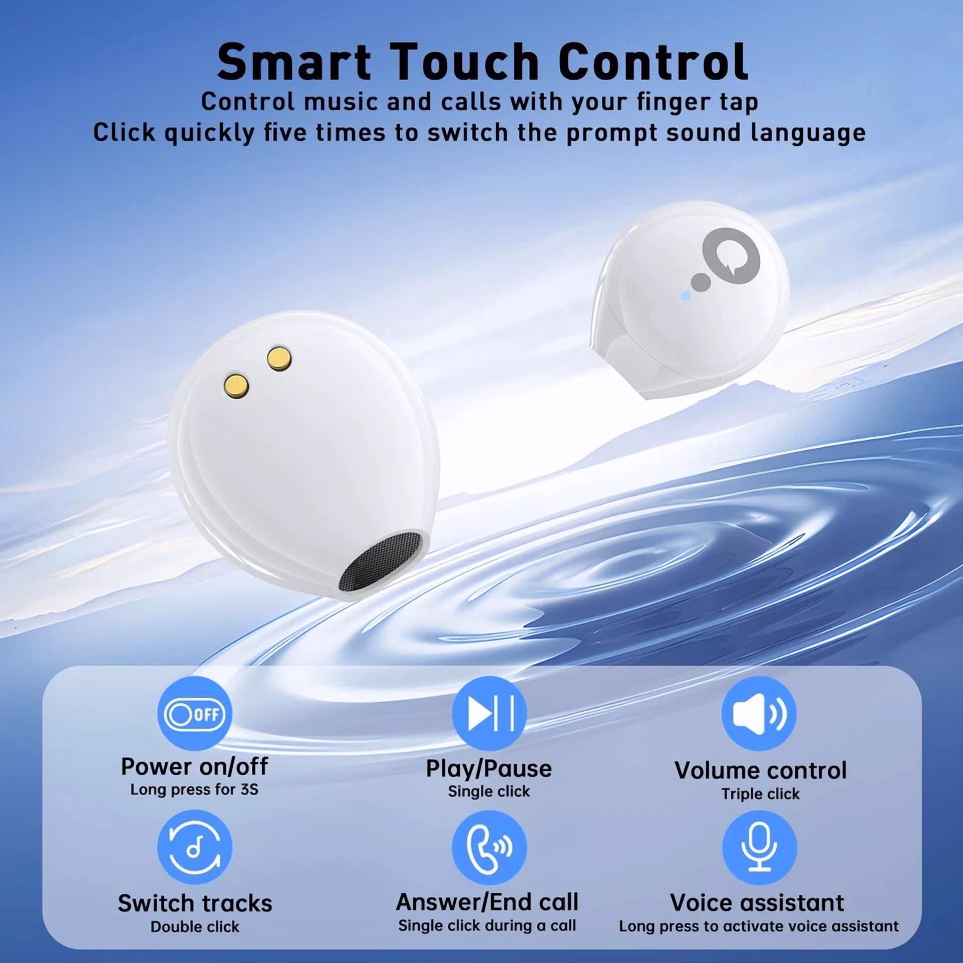 RHEA- Sleep Headphones, Wireless Sleep Earbuds For Side Sleepers, Mini Earbuds For Sle - Thumbnail 4