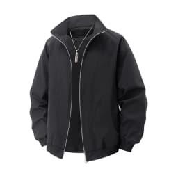Mens Faux Leather Motorcycle Jacket Turn Down Collar Zip Up Coat Lightweight Casual Outerwear with Pockets for Streetwear and - Thumbnail 4