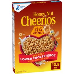 Honey Nut Cheerios, Heart Healthy Gluten Free Breakfast Cereal, 10.8 oz - Thumbnail 1