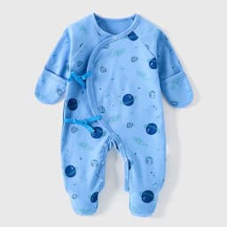 Newborn Newborn Baby Girl Clothes Infant Girl Print Long Pant Set Clothes Preemie Newborn Photography Dark Blue - Thumbnail 2