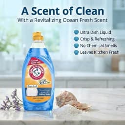Arm & Hammer + Oxi Clean Ultra Dish Liquid Soap, Ocean Fresh, 10.1 oz - Thumbnail 5