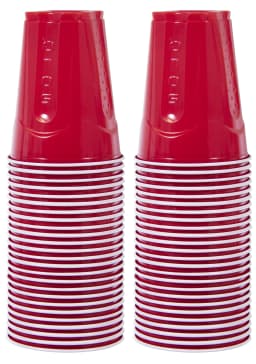 Red Solo Party Plastic Disposable Cups, 18 oz, 50 Count - Thumbnail 8