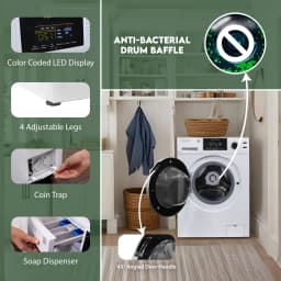 Equator 1.9 Cu. Ft. Super Washer, 18 lb, Pet Cycle, White, 110V - Thumbnail 5