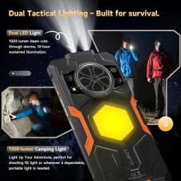 CUBOT KingKong Power 5 Rugged Phone Unlocked-15300mAh Battery Cellphone, 6.88'' Display, 16GB 128GB,Black - Thumbnail 6