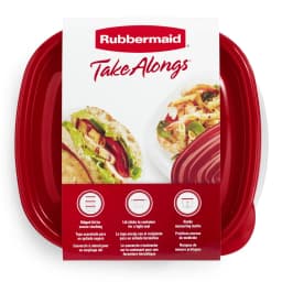 Rubbermaid TakeAlongs Food Storage Containers, 10 Piece Set, Red - Thumbnail 2