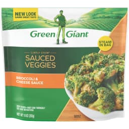 Green Giant Simply Steam Broccoli & Cheese Sauce, 10 oz Bag (Frozen Vegetables) - Thumbnail 1
