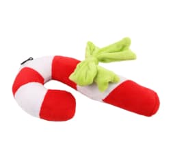Teissuly Plush Pet Christmas Toys Dogs Bites Noise Making Toys Crutch Shaped Holiday Supplies - Thumbnail 7