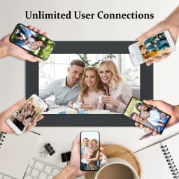 Qunler WiFi Digital Picture Frame, 10.1 inch IPS Touch Screen Smart Cloud Photo Android Uhale with 32GB Storage, Easy Setup to Share Photos or Videos - Thumbnail 5