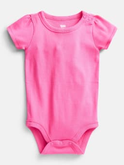 Wonder Nation Baby Girls Short Sleeve Bodysuits, 3-Pack, Sizes 0-24 Months - Thumbnail 2