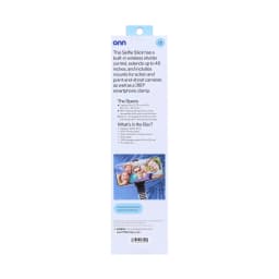 Onn Bluetooth Selfie Stick – Extendable to 40 in, 360° Rotating & Tilting Clamp with Built-In Rechargeable Shutter and Universal Camera Mount - Thumbnail 9