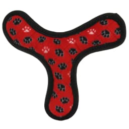 Tuffy Ultimate Boomerang Red Paw Durable Plush Squeaky Dog Toy - Thumbnail 2