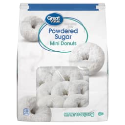 Great Value Powdered Sugar Mini Donuts, 10 oz - Thumbnail 1