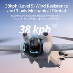 DJI Mini 3 with DJI RC Remote (CP.MA.00000587.01) Lightweight Foldable 4K Camera Quadcopter Bundle with 64GB Card, Backpack, Landing Pad & More - Thumbnail 8
