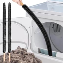 Dryvenck 2 PCS Dryer Vent Brush,Dryer Brush,Dryer Vent Cleaning Kit for Dryer Vent Clean,Black - Thumbnail 1