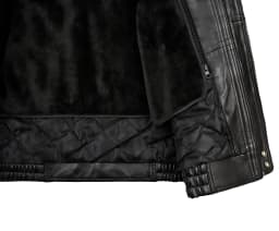 Victory Outfitters Men's Genuine Leather Bomber Jacket - Black - L - Thumbnail 3
