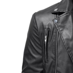 Bazeneo Mens Leather Jackets Faux Leather Motorcycle Jackets Pu Long Sleeve Biker Jacket Vintage Plain Colour Fitted Coats Full Zip Collar Casual Outwear Punk Clothes for Men - Thumbnail 6