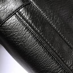 Motorcycle Leather Jacket for Men Faux Fur Collar Lapel Long Sleeve Front Zip Outwear Thicken Warm Windproof Coat (3XL, Black) - Thumbnail 4