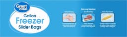 Great Value Gallon Freezer Slider Zipper Bags, 60 Count - Thumbnail 4