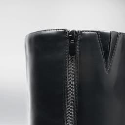 DREAM PAIRS Womens Knee-High Block Heel Boots with Round Toe and Smooth PU Upper - Thumbnail 2