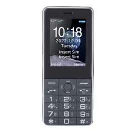 Unlocked 2G Basic Cell Phone T618, Dual SIM, Large Buttons & 2.4-inch Screen, SOS Emergency Call, Black Gray - Thumbnail 1