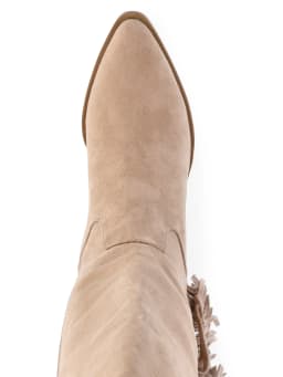Time And Tru Women's Faux Suede Tall Fringe Boots - Thumbnail 6