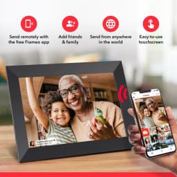 onn 10” Wi-Fi Digital Picture Frame | Send Photos & Videos Instantly via the Free Frameo App, 100147212, White - Thumbnail 4