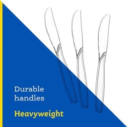PLASTICPRO Disposable Plastic Knives Silverware Heavyweight Utensils, Clear, Pack - Thumbnail 9