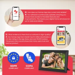 RICILAR Frameo 10.1 inch WiFi Digital Picture Frame, Electronic Picture Frame with IPS Touch Screen, 32GB Storage, Auto-Rotate, Wall Mountable, Ideal - Thumbnail 12